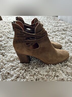 Frye Suede Cutout Block Heel Booties - Women